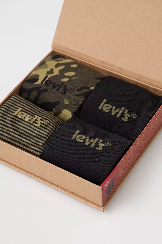 levis men giftbox pattern olive combo